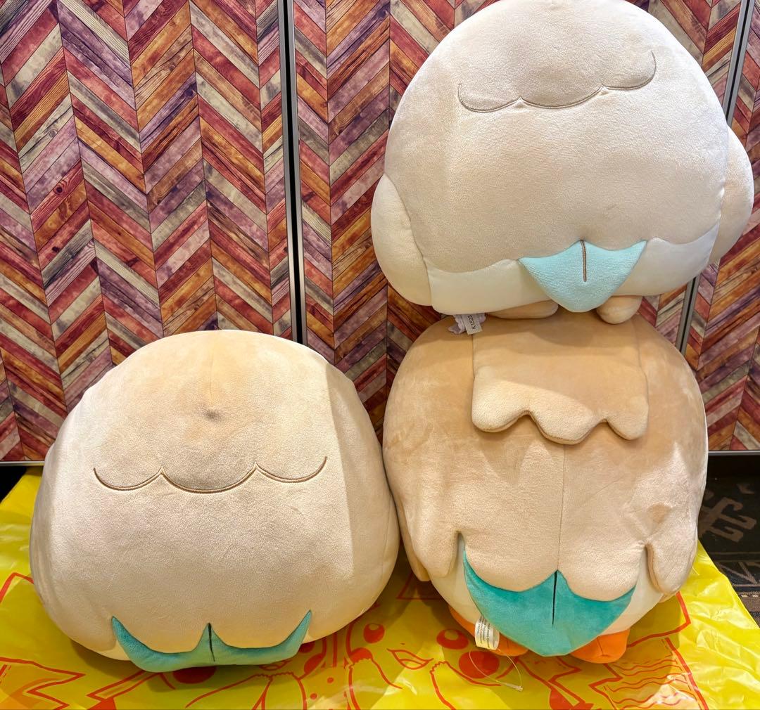 もっちりまんまるクッション 等身大 ポケピースおやすみ モクロー3体