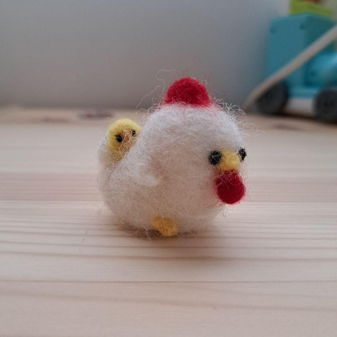 羊毛フェルト にわとり ひよこ - メルカリ