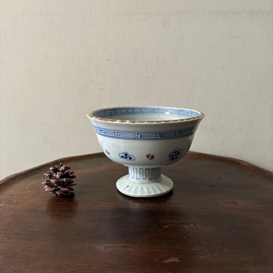 古伊万里盃洗 江戸時代.明治 骨董品 アンティーク 古道具 骨董 白磁 検
