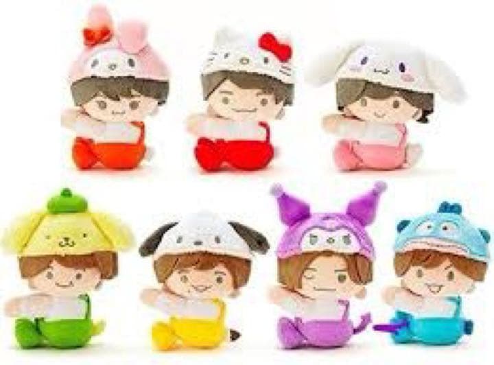 すずさん専用なにわ男子ちびぬい なにわちゃん用も作っていたよ🐻‍❄️🐻‍❄️💚🩷 ちょっとサイズが