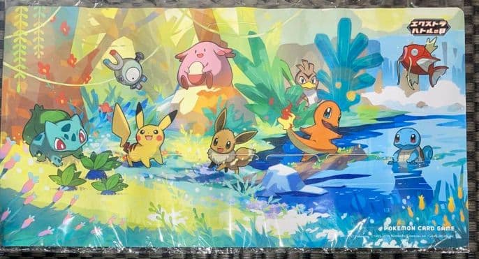 ポケカ　ピカチュウ　ポケモンカード　 ラバープレイマット エクストラバトルの日 ポケモンカードゲーム ラバープレイマット ピカチュウとかみなり