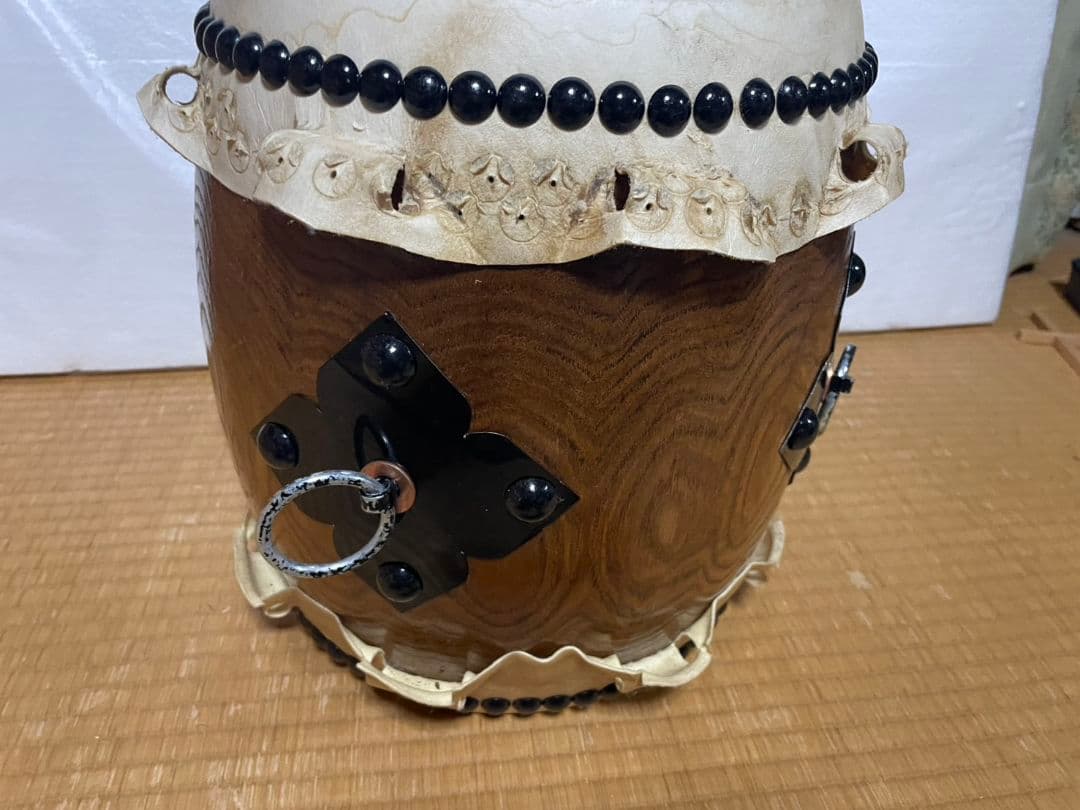 和太鼓 長胴太鼓　高さ約30.5cm 直径約22.5cm　送料込 楽天市場】長胴太鼓欅胴製 1尺2寸 革面直径36cm長胴太鼓 和太鼓 わだ