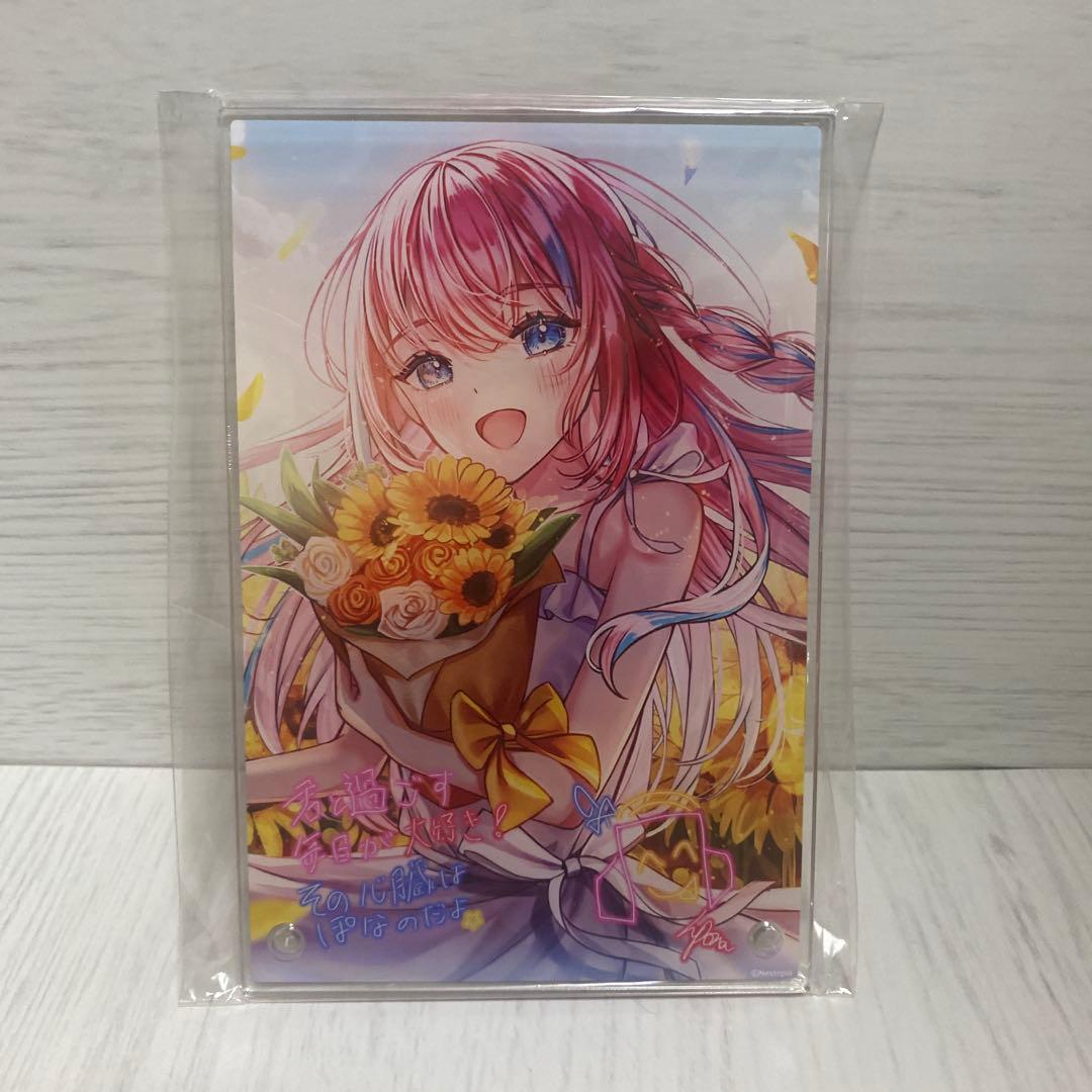 笑々ぽな アクリルパネル（複製サイン入り） - メルカリ