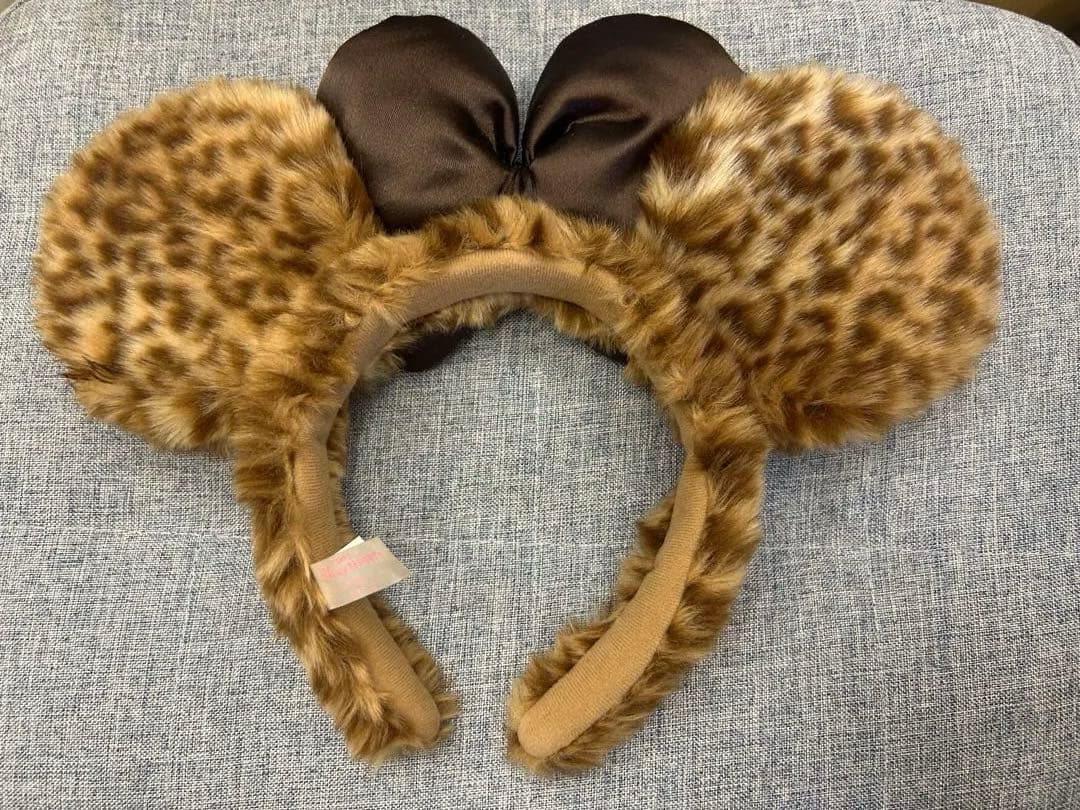 ディズニー カチューシャ ヒョウ柄 ミニーちゃん ブラウン - メルカリ
