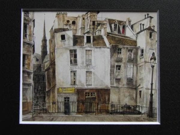 藤田嗣治、【フルール河岸 ノートルダム大聖堂】、希少画集画、新品
