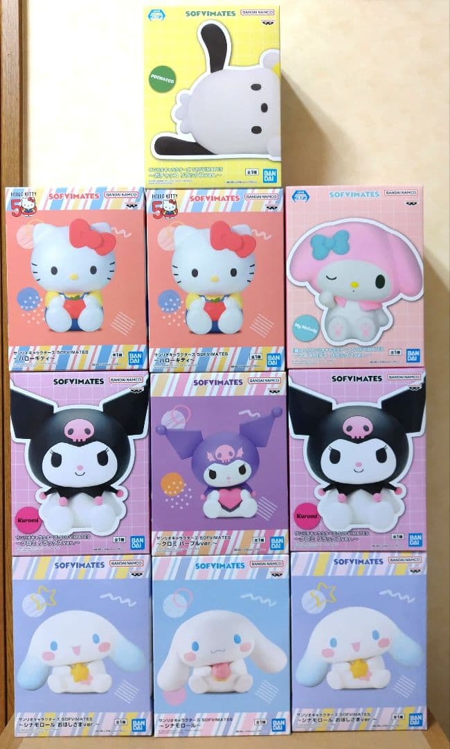 sofvimates ハローキティ クロミ シナモロール等 フィギュア - メルカリ
