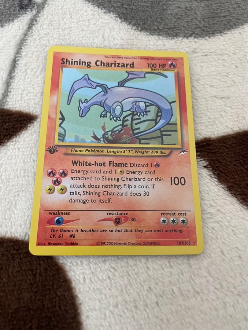 Shining Charizard ひかるリザードン ポケモンカード 英語版 状態B〕ひかるリザードン(英語版)【-】{107/105}