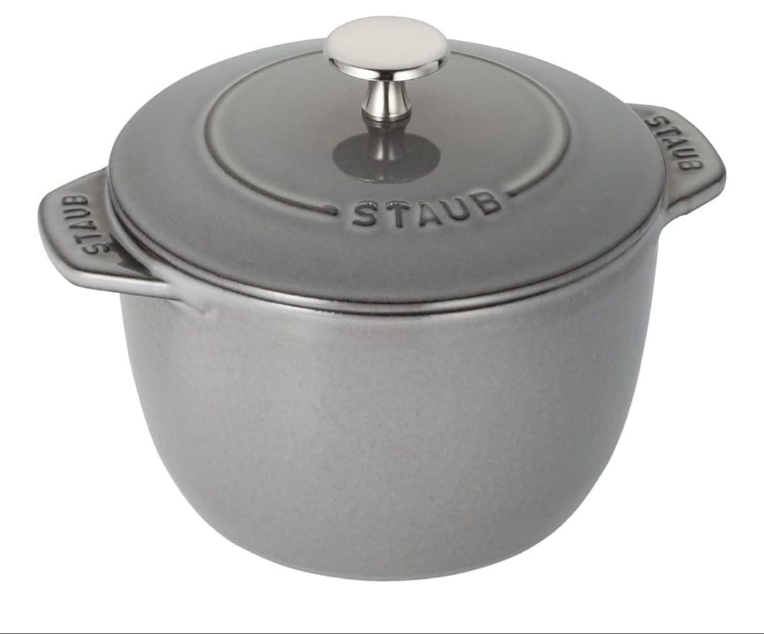 staub ストウブ ラ ココット de GOHAN グレー M 16cm - メルカリ