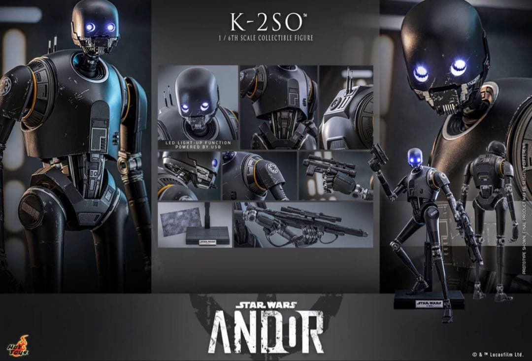 最安値新品ホットトイズスターウォーズ キャシアンアンドーK-2SO TMS156 Disney＋『スター・ウォーズ：キャシアン・アンドー』の警備ロボット