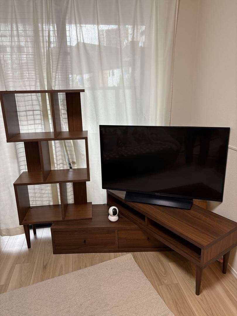 ブラウン木製テレビ台とラックセット1／2 AS-110CT ちょい足しラック 幅110cm｜製品一覧｜組立家具 OLIVE｜製品