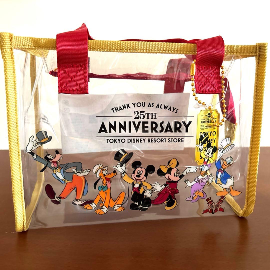 ディズニーストア ディズニーリゾート店 25周年 ビニールバッグ 透明