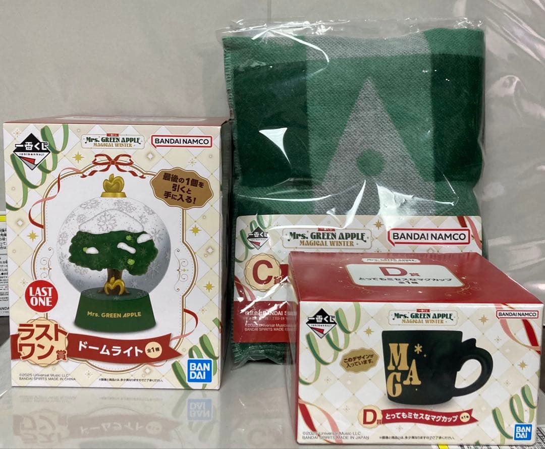 ミセス　一番くじ Mrs. GREEN APPLE C賞 D賞 ラストワン賞 Mrs. GREEN APPLE」が一番くじに初登場！ミニフィギュアやブランケット