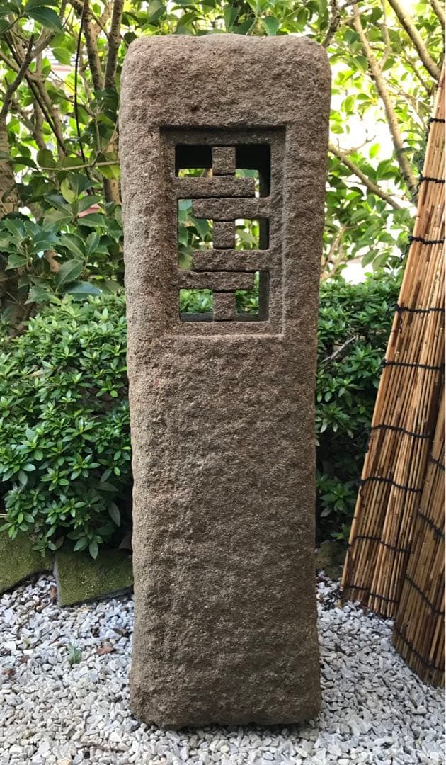【天然自然石・石灯篭・道しるべ灯篭・露地庭坪庭灯篭】庭石オブジェ箱庭苔玉箱庭飾り 楽天市場】【送料無料】【代引不可】織部灯篭3尺(御影石)坪庭などに