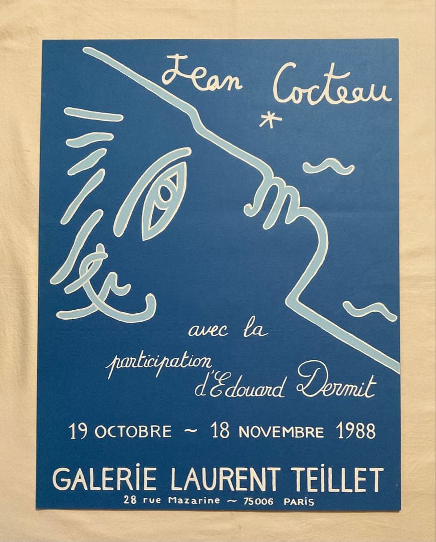 ● Jean Cocteau ジャン・コクトー　1988 展覧会ポスター ○ Jean Cocteau ジャン・コクトー 1988 展覧会ポスター