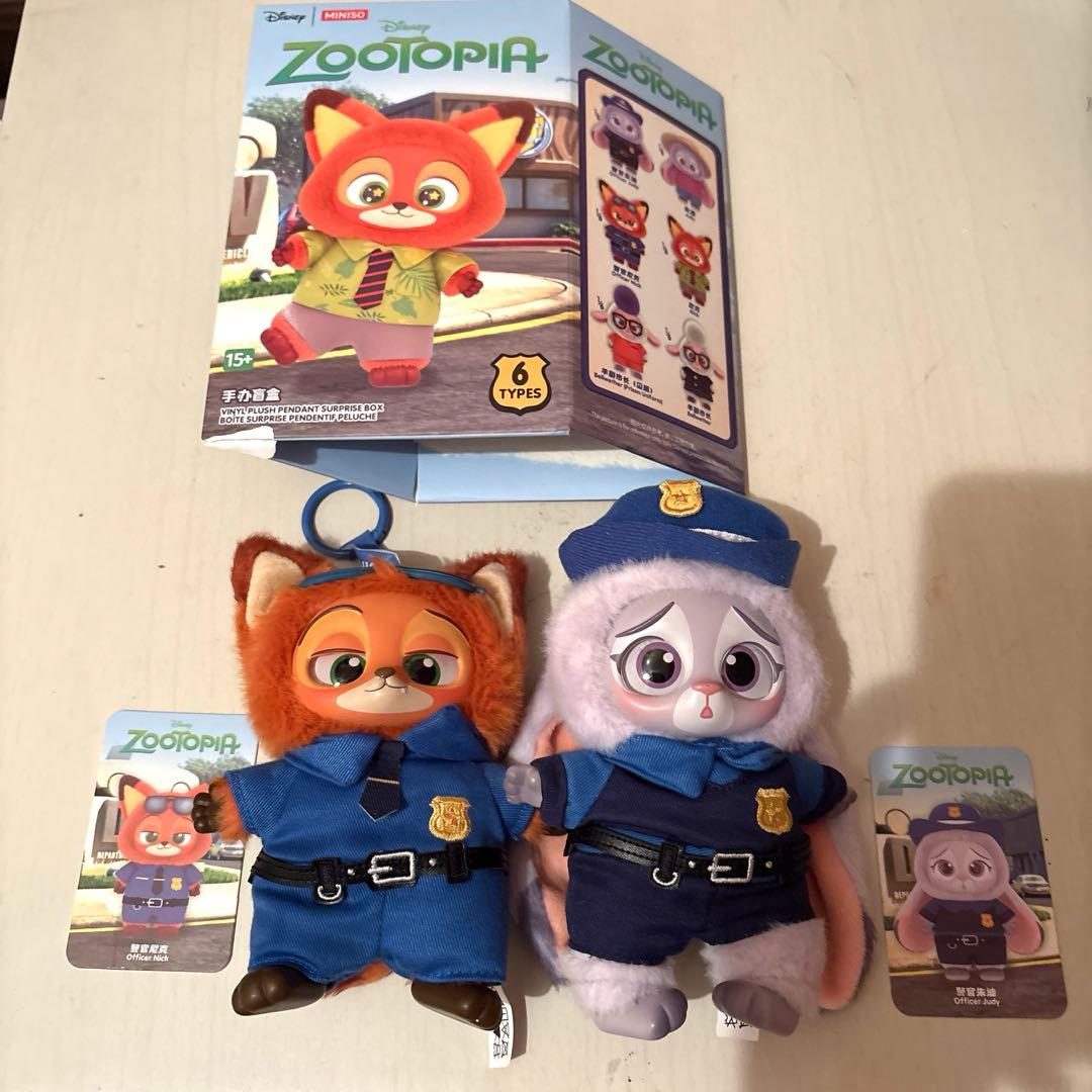 最終値下げ‼️ MINISO ZOOTOPIA 警官ニック 警官ジュディ MINISO ZOOTOPIA 警官ニック 警官ジュディ officer - メルカリ