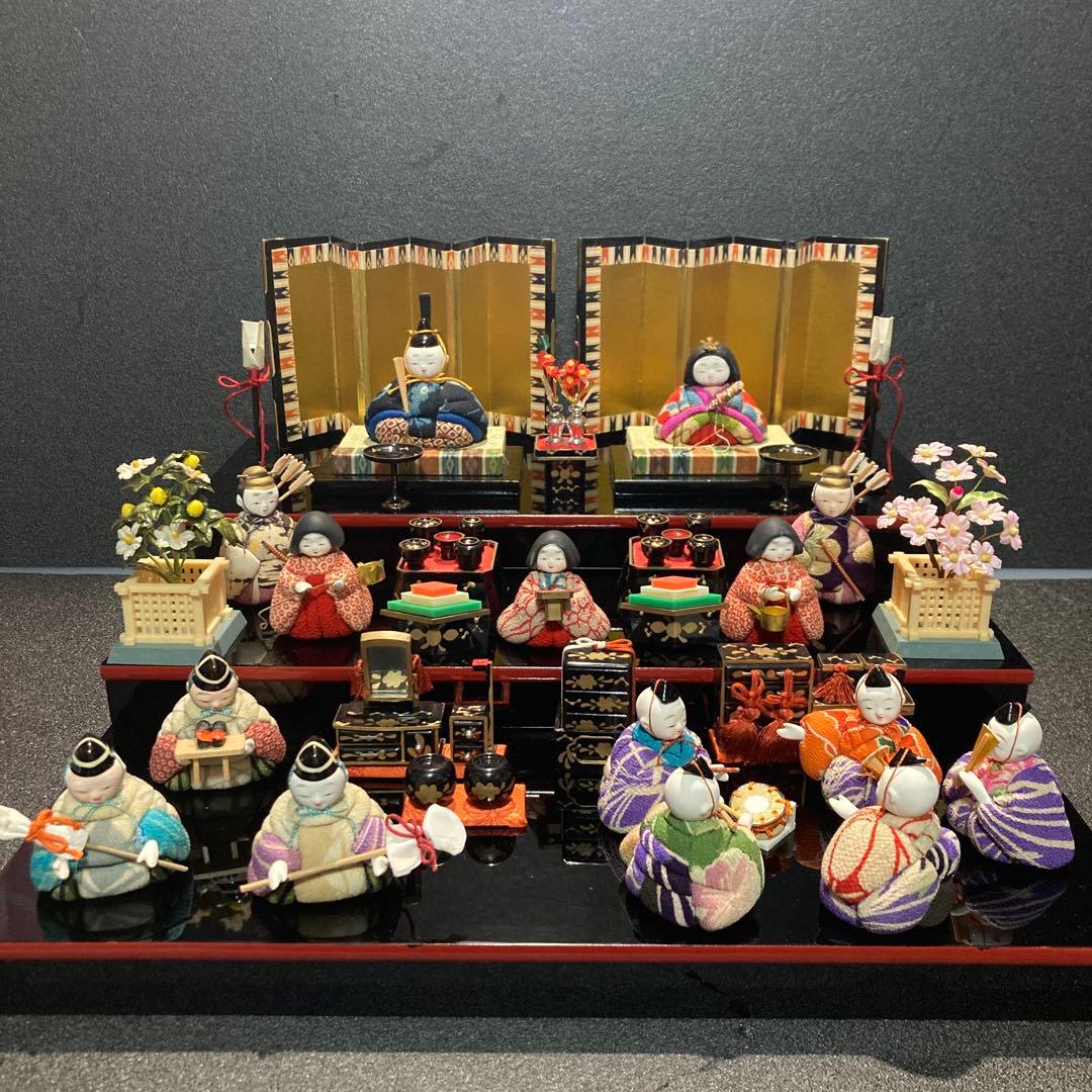 雛人形　木目込み豆雛　桐箱付き 江戸木目込人形 雛人形【優春雛】桐箱飾り 【11100-0619】 | 埼玉県