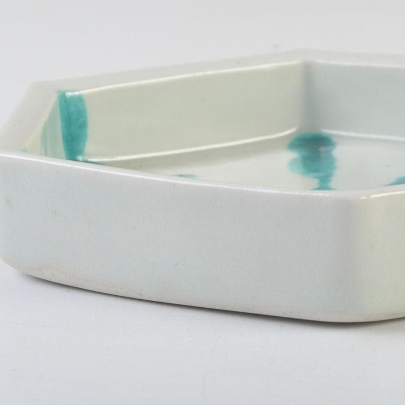 和食器 茶懐石 倶門窯 瀧田項一作 上絵六角皿揃 六客 共箱 M 9886
