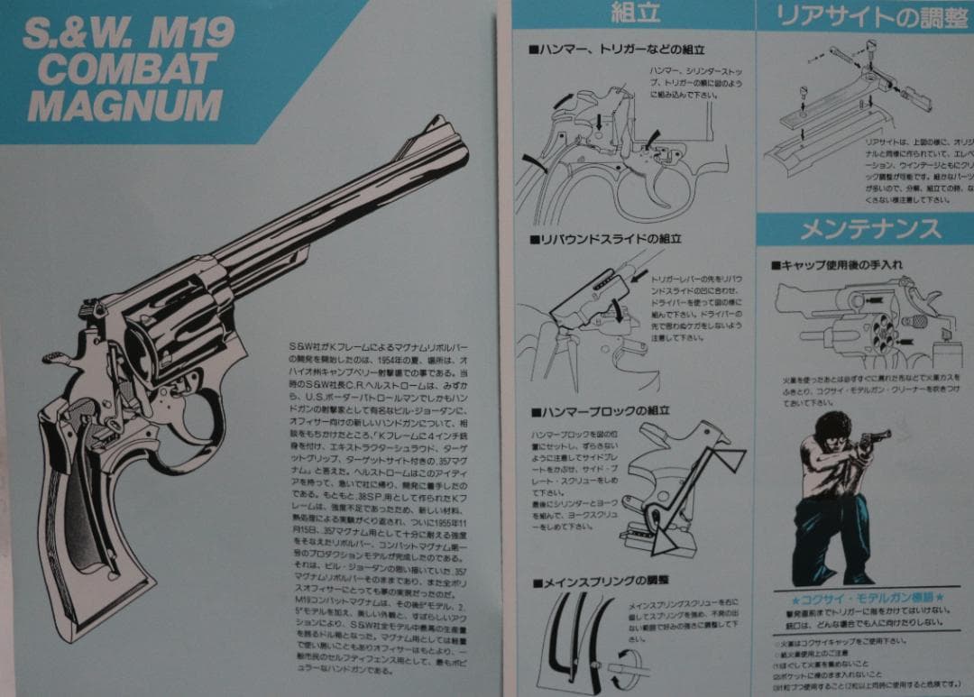 コクサイ金属製モデルガン S＆W M19 マグナム2.5 インチ SMG合法品