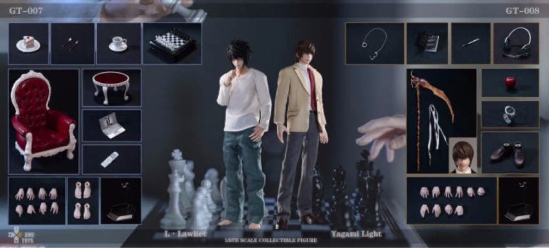 GAMETOYS GT-007 008 デスノート夜神月 Lエル2体セット特典付 GAMETOYS GT-007 008 デスノート夜神月 Lエル2体セット特典付の通販 by