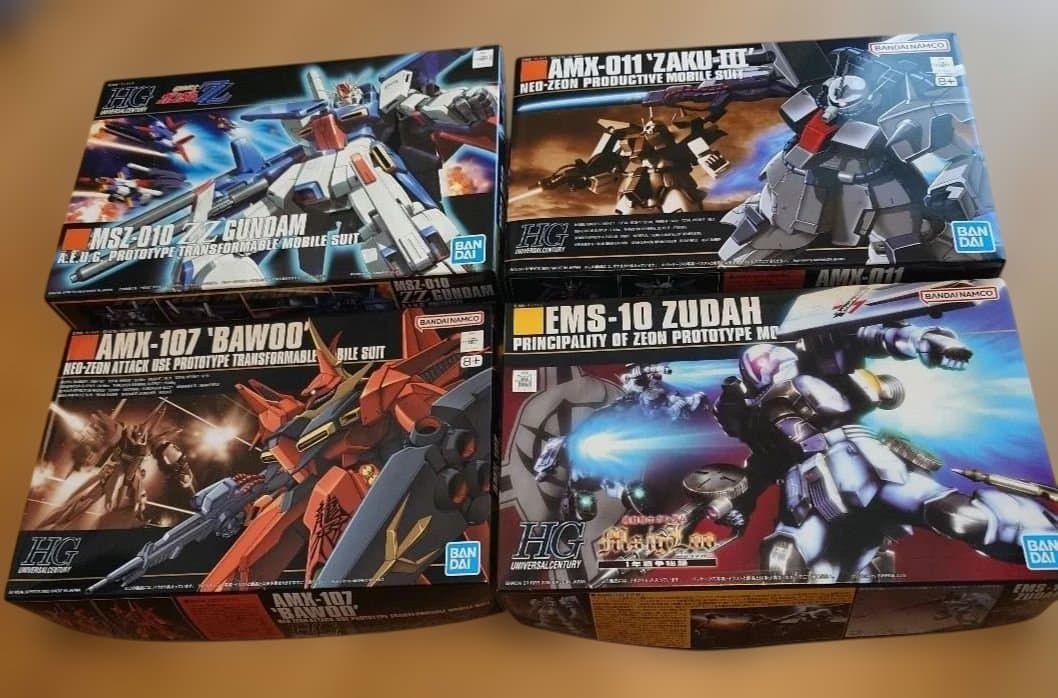 HG ZZガンダム ＆ ザクⅢ ＆ バウ ＆ ヅダ　セット HG ZZガンダム ＆ 本物 ザクⅢ ＆ バウ ＆ ヅダ セット 楽天市場】ザク