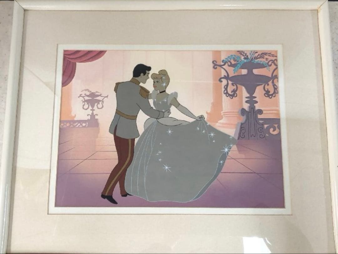 ディズニー　シンデレラ　絵画　限定 ディズニー絵画 シンデレラ/夢の願い 作品証明書 展示用フック付