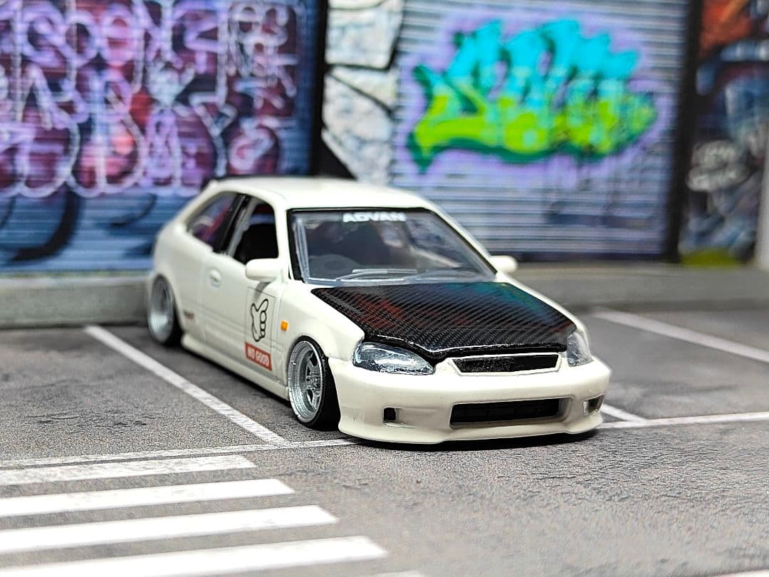 トミカ改造 ホンダ シビック EK9 環状族仕様 マジョレット ホット