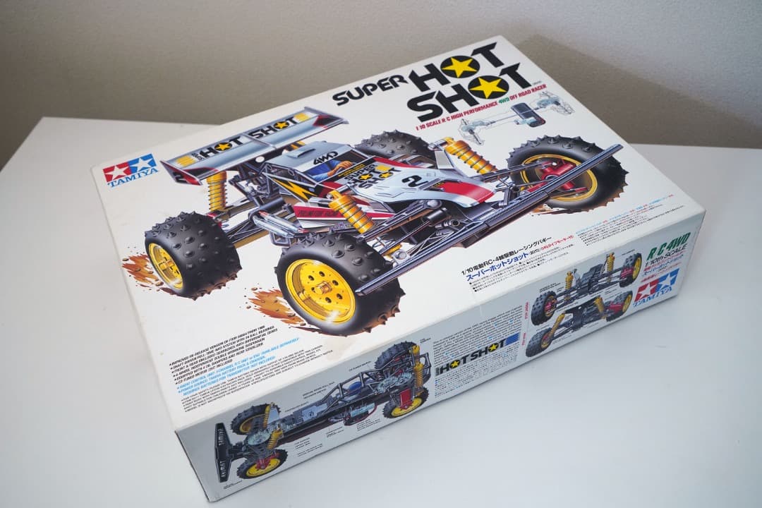 タミヤ 1/10電動RC レーシングバギー「スーパーホットショット」 タミヤ 1／ 10 電動RC組立キット スーパーホットショット（58517