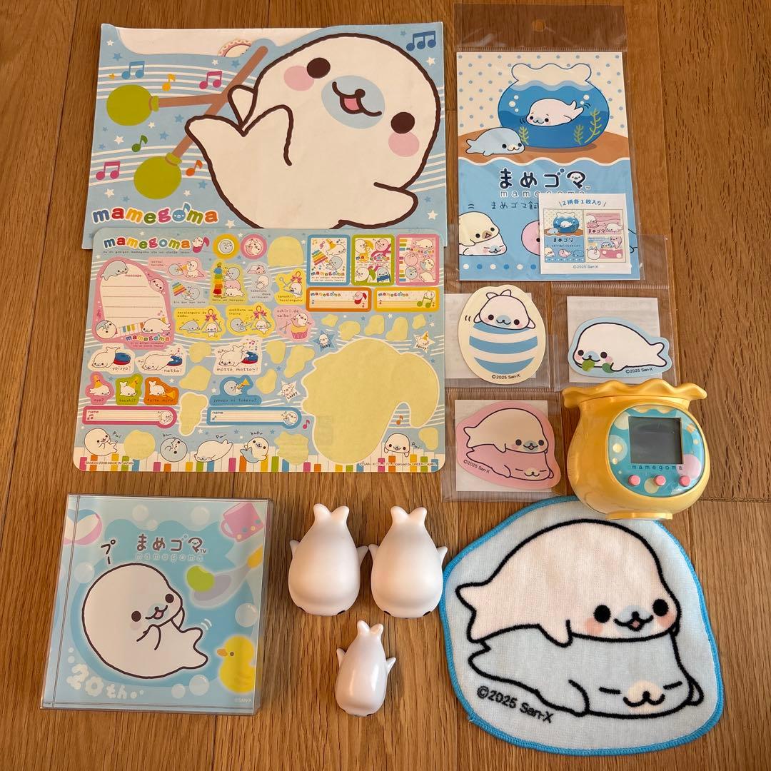 まめゴマ 雑貨 飼育日記 東京駅ポップアップ ぎゅむぎゅむ シールダス 20周年 まめゴマ - 【限定】まめゴマ20周年スペシャルぬいぐるみセット
