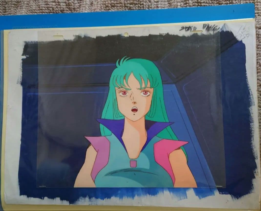 背景付セル画　聖戦士ダンバイン　シーラ・ラパーナ ダンバインがトレンド入りしてたので慌てて過去絵に雑に背景描いて再