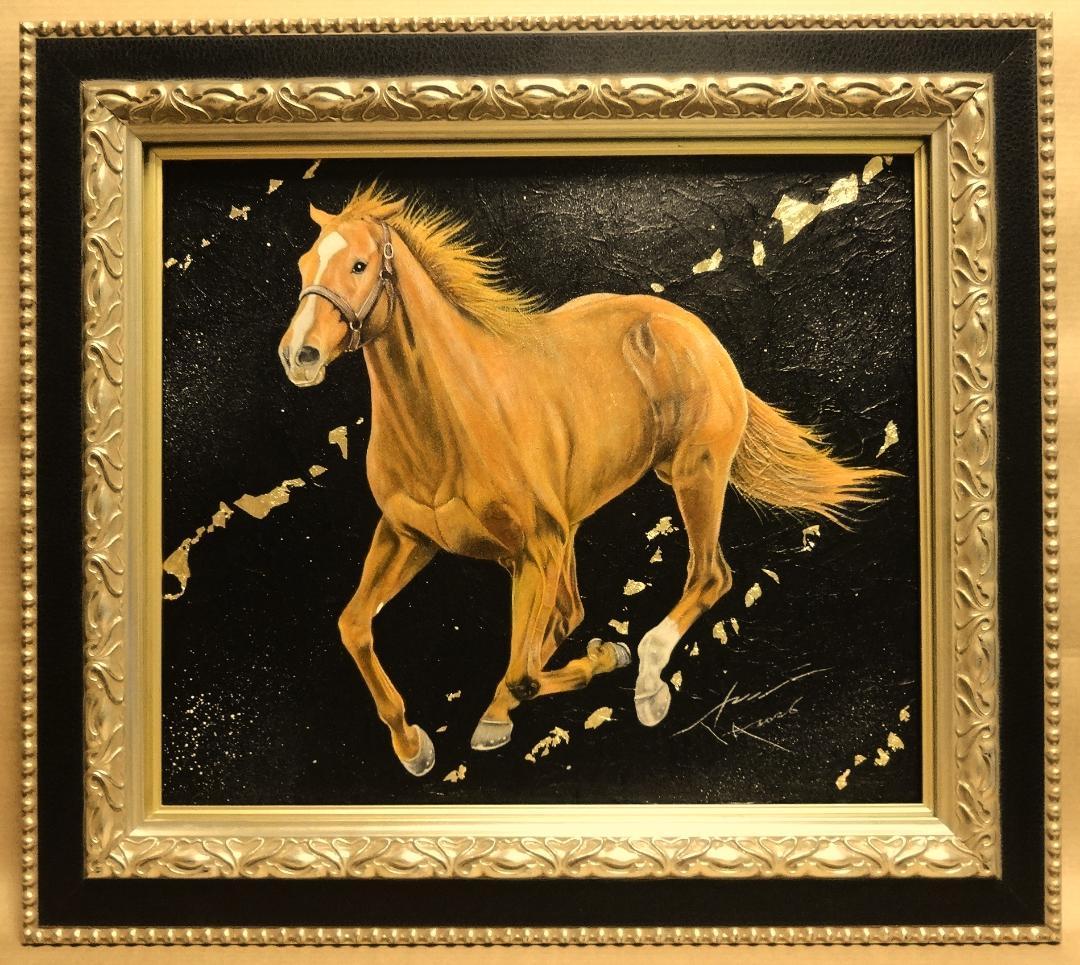 上鈴木正一 油絵 10号『オルフェーヴル(RUN)』1/25午前10時まで掲載! 上鈴木正一「オルフェーヴル7」2011有馬記念 | サラブレッドアート