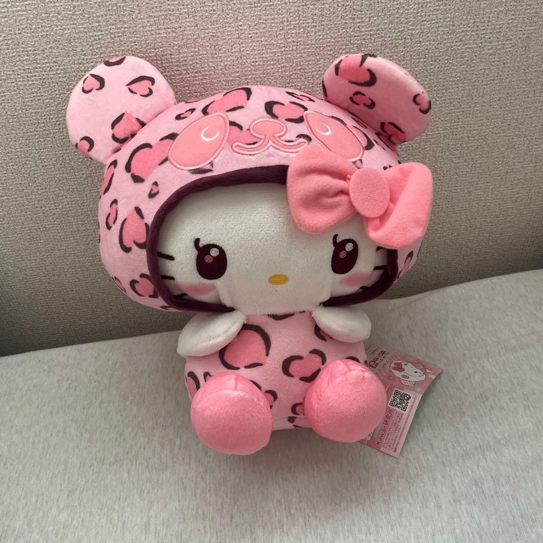 キティ ぬいぐるみ ヒョウ柄 ピンク - メルカリ