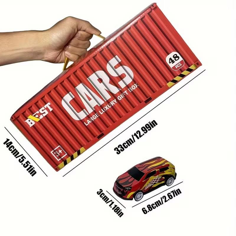 新品 ミニカー 48台セット 収納ボックス付き - メルカリ