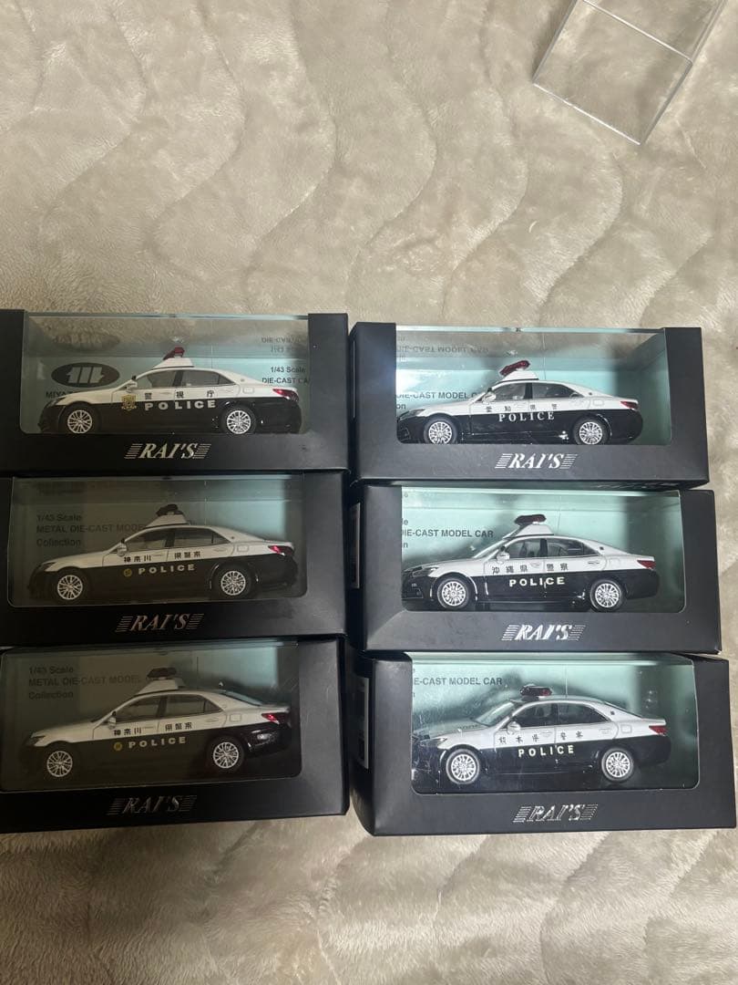 RAI'S 1/43 210系クラウンパトカー 6台セット RAI'S 1/43 トヨタ クラウン ハイブリッド (AZSH21) 2023 静岡県警察