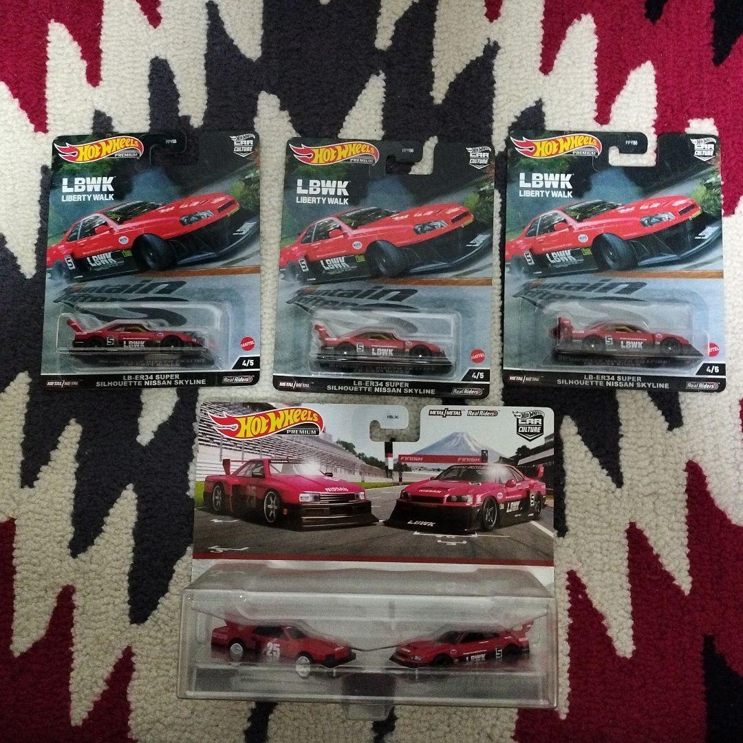 ミニカー SKYLINE SILHOUETTE LB-ER34 Hot Wheels Boulevard LB-ER34 Super Silhouette Nissan Skyline #70
