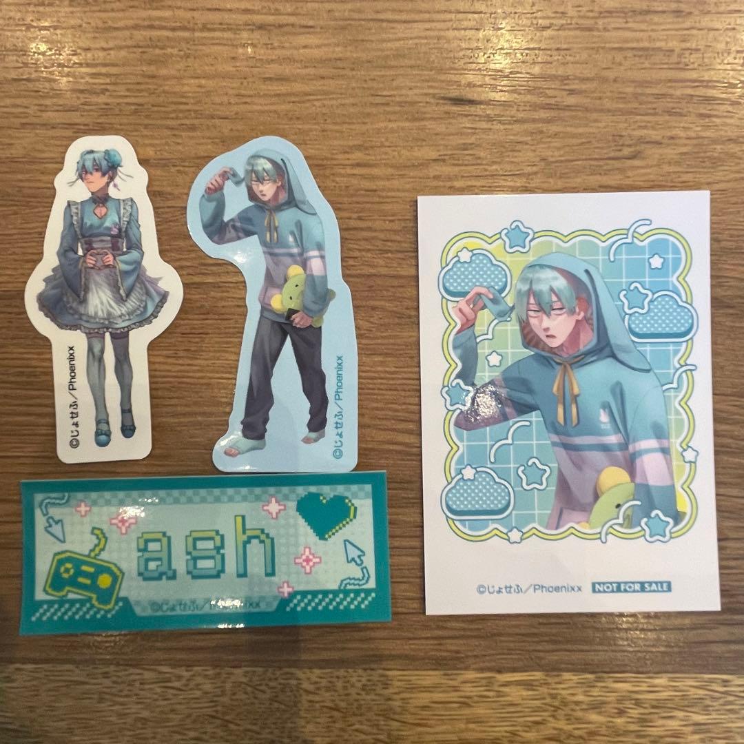 陰キャラブコメ Ash ステッカーコレクション 特典ミニフォトカード 陰