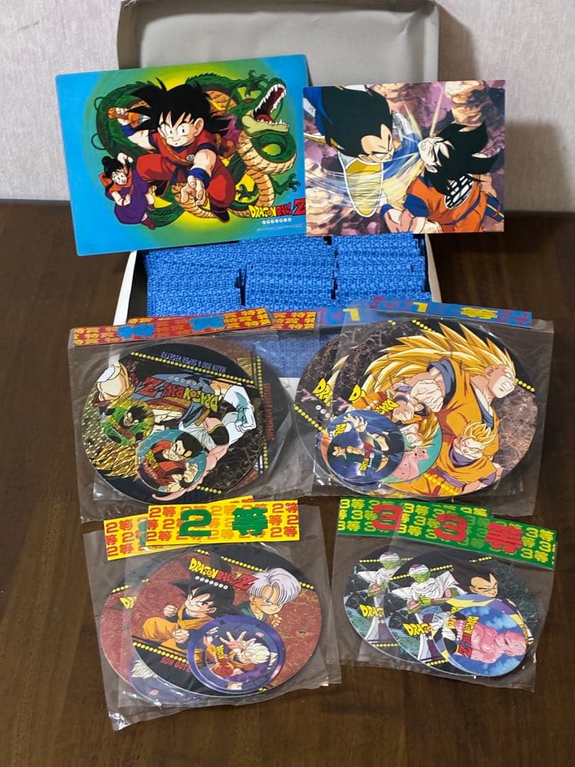 ドラゴンボールZ 面子当て 2個セット 孫悟空　丸面子当　角面子当　レア　レトロ タイムセール 激レア 20cmの巨大丸面子 昭和レトロ ドラゴンボールZ