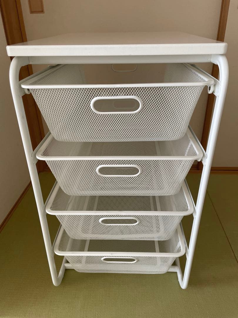 廃盤】IKEA ALGOT アルゴート4段 メッシュバスケット（天板付き