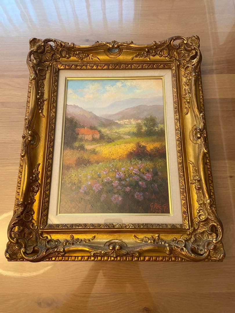 ロナルドグレッグ 油彩画 花咲く風景 ジュリアン・グレッグ 絵画 花咲くエーゲ海 アートポスター 送料無料