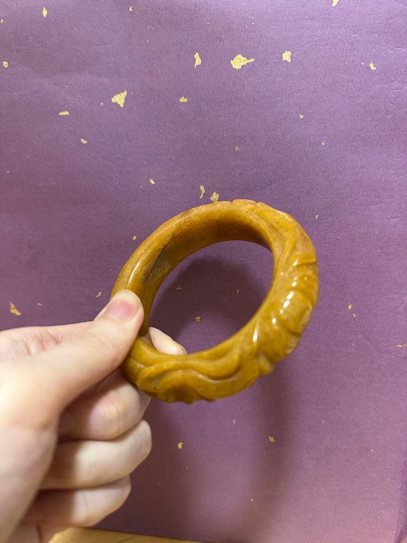 福在眼前バングル シャー太翠 彫刻バングル