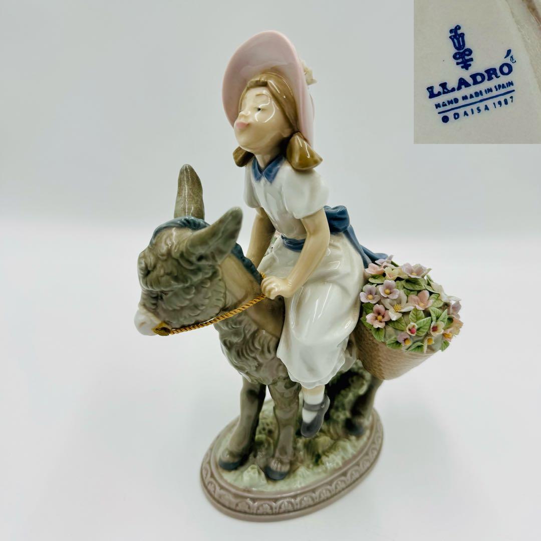 【リアドロLladro フィギュリン　少女とロバ】置物　インテリア　アンティーク 楽天市場】23日1:59まで最大20倍 エントリー＆買いまわり☆リヤドロ 花