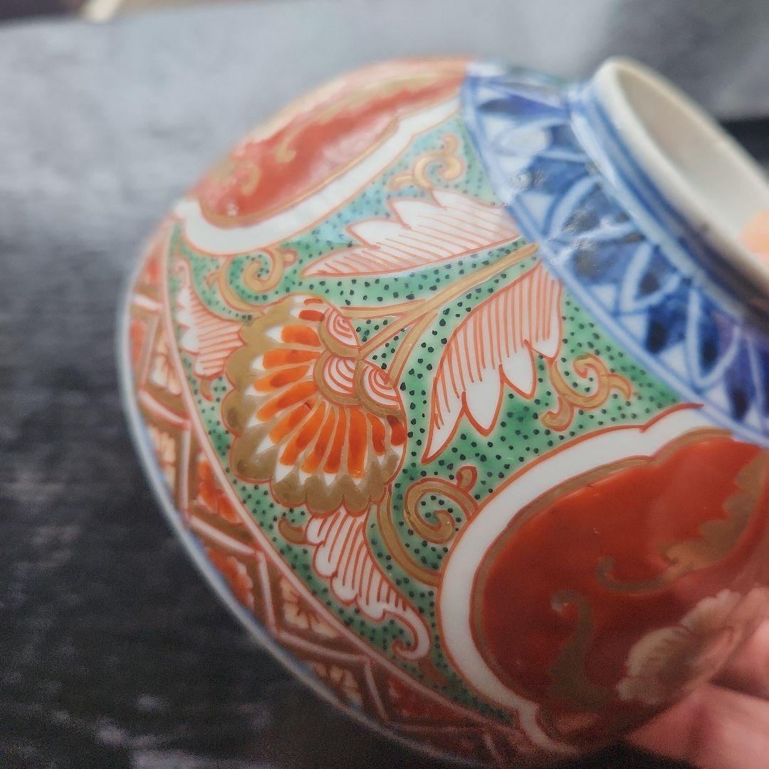 古伊万里　錦手　牡丹紋赤絵　蓋付き江戸時代 古伊万里 錦手 牡丹紋赤絵 蓋付き江戸時代 - メルカリ