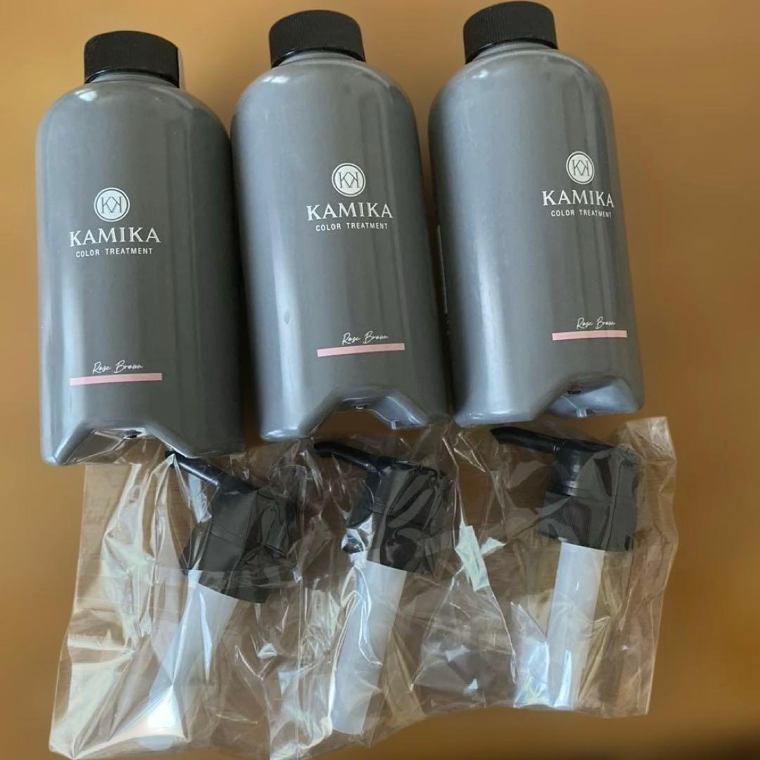 KAMIKA 白髪染めカラートリートメント　ローズブラウン系　3本セット 楽天市場】白髪染め カラートリートメント KAMIKA（カミカ） ヘア