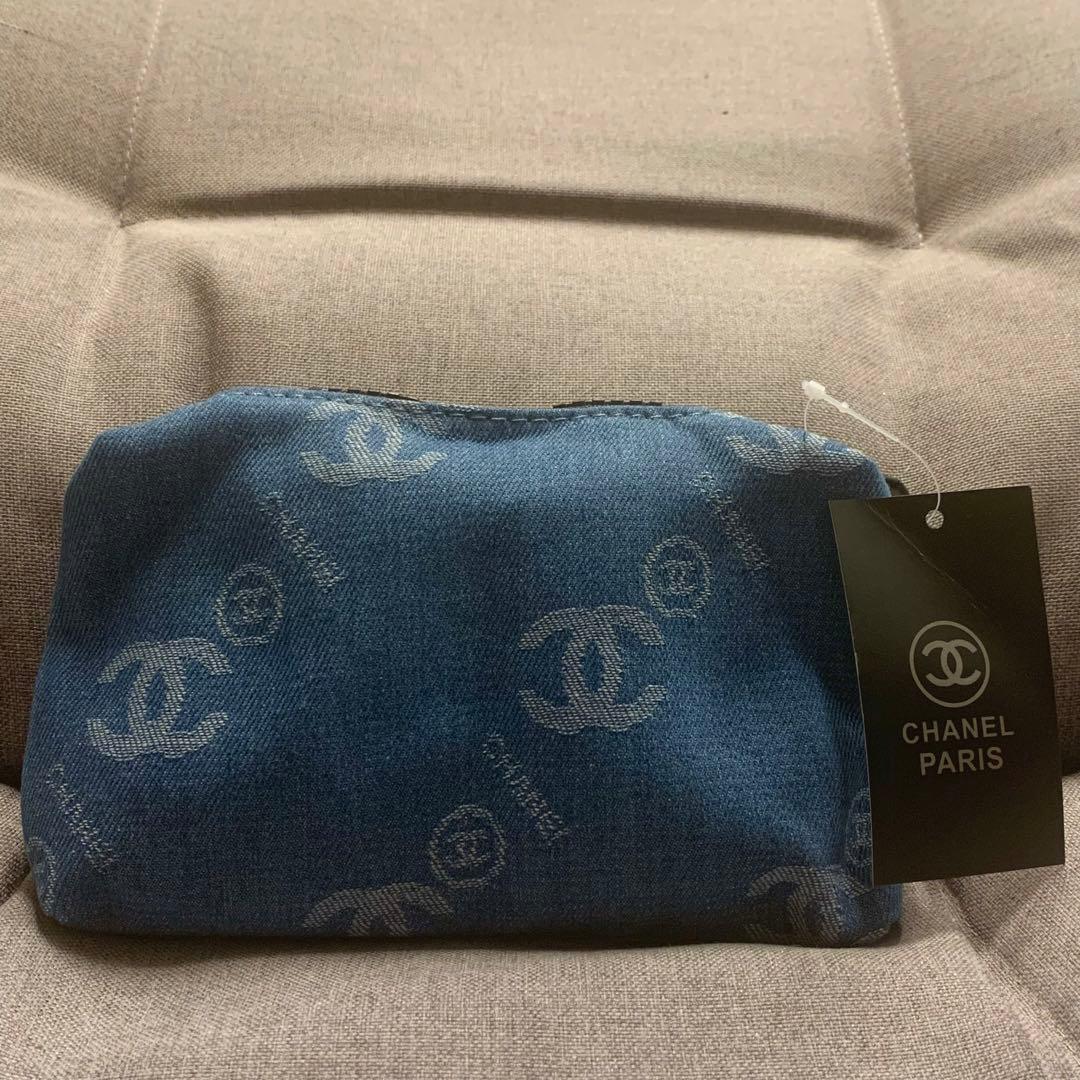 CHANELシャネルノベルティーデニムポーチ - メルカリ