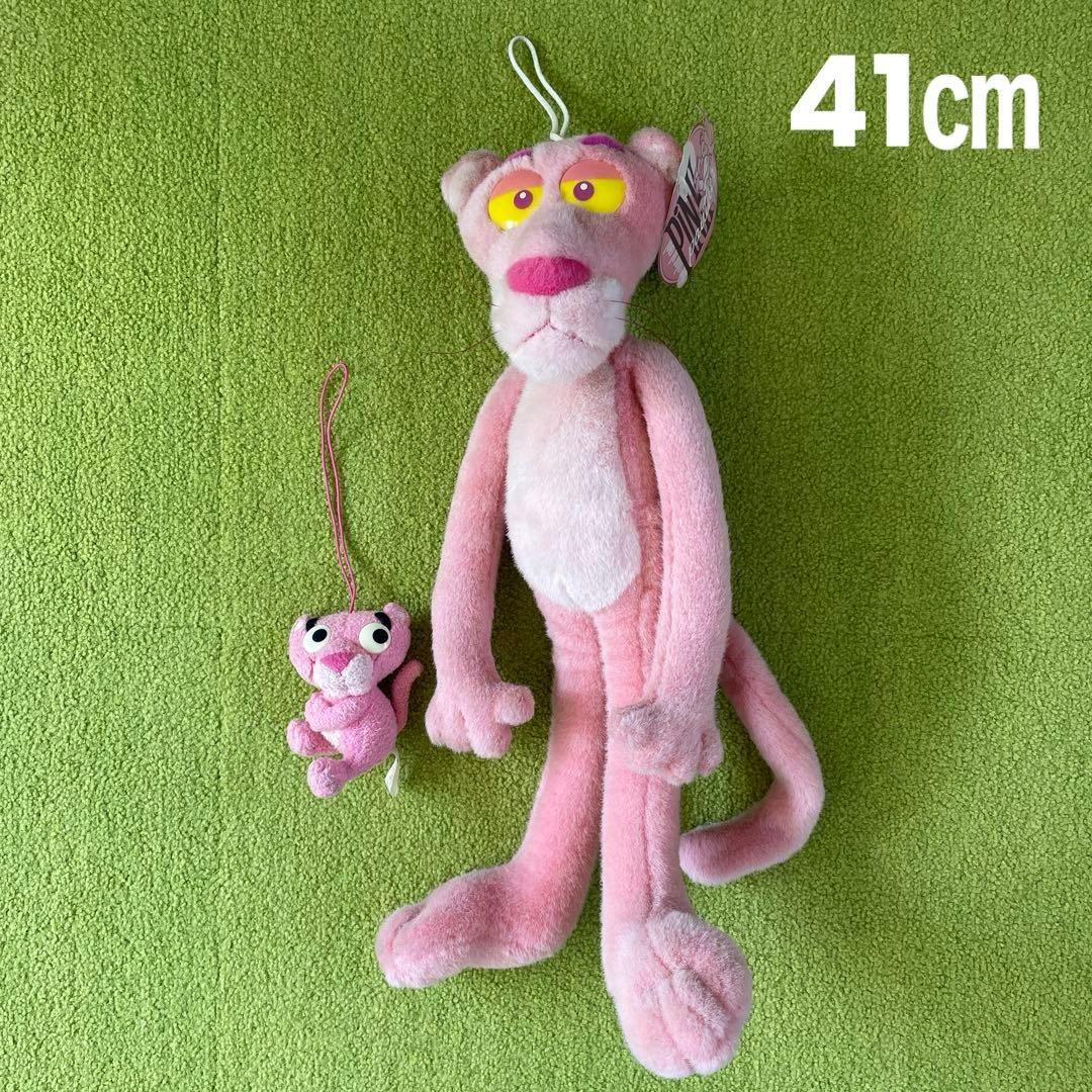 ピンクパンサー ぬいぐるみ ストラップ付き 41㎝ - メルカリ