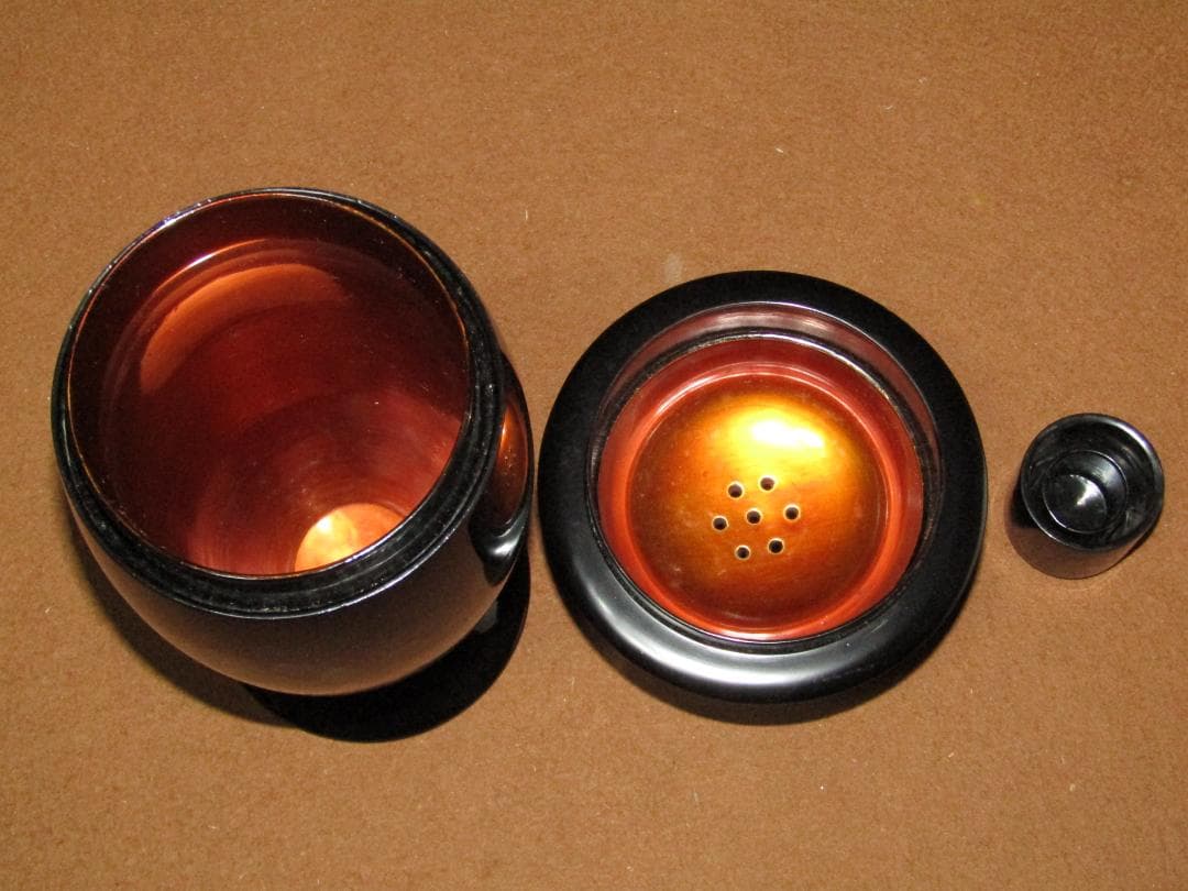 中国漆器 山水図蒔絵 洋酒器揃 リキュールグラス・シェーカー・トレイ