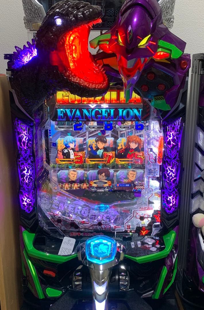 実機 ビスティ Ｐゴジラ対エヴァンゲリオン２Ｒ★ワイヤレスコントローラー付★ ビスティ スマパチ eゴジラ対エヴァンゲリオン セカンドインパクト G