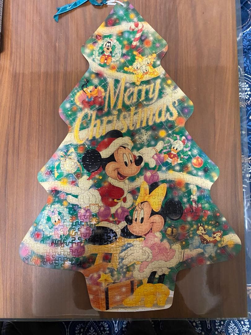 クリスマスツリー型 ミッキーとミニーのジグソーパズル(完成品、リボン付き) Disney（ディズニー） ミッキー ツリー ローティングトレイン