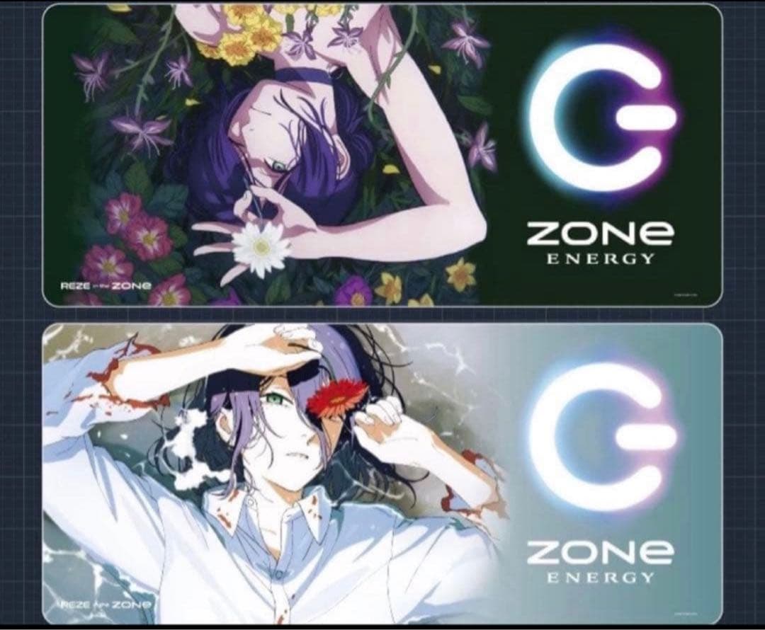 レゼ 2種類 特大デスクマット ZONe ENERGY コラボ チェンソーマン