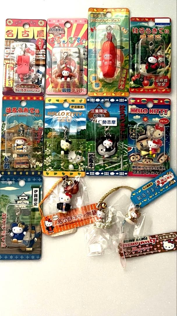 ハローキティ ご当地　東海　ストラップ　根付け　12個セット ご当地キティ ハローキティ キティ 根付 HELLO KITTY ストラップ