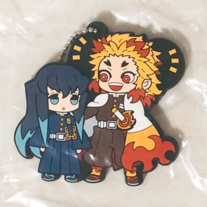 新品☆鬼滅の刃【時透無一郎＆煉獄杏寿郎】ラバーマスコット